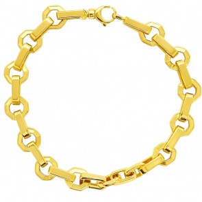 Χρυσό βραχιόλι αλυσίδα Κ14