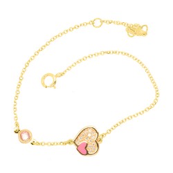 Χρυσό βραχιόλι καρδιά Κ14