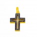 Χρυσός σταυρός Κ14 με ζιργκόν