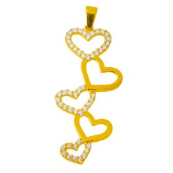 Χρυσό μενταγιόν Κ14 με ζιργκόν