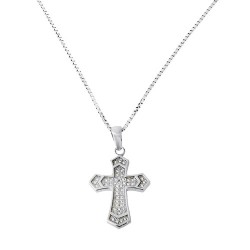Ασημένιο κολιέ με σταυρό 925