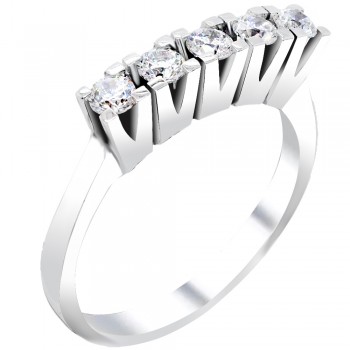 Ασημένιο σειρέ δαχτυλίδι 925 με Swarovski ζιργκόν