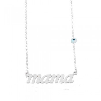 Ασημένιο κολιέ mama 925