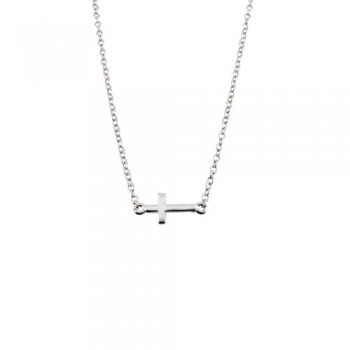 Ασημένιο κολιέ choker με σταυρό 925