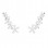 Ασημένια σκουλαρίκια λουλούδια ear cuff 925