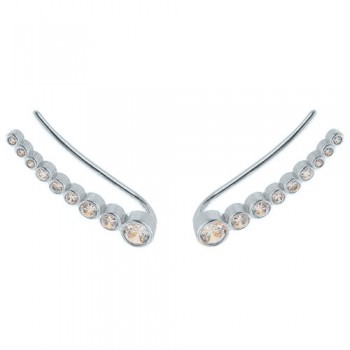 Ασημένια σκουλαρίκια ear cuff 925