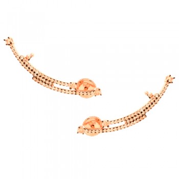 Ασημένια σκουλαρίκια ear cuff 925 σε ροζ χρώμα