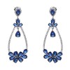 Ασημένια κρεμαστά σκουλαρίκια 925 με ζιργκόν