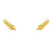 Ασημένια επιχρυσωμένα σκουλαρίκια ear cuff 925 φύλλα