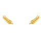 Ασημένια επιχρυσωμένα σκουλαρίκια ear cuff 925 φύλλα