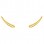 Ασημένια επιχρυσωμένα σκουλαρίκια ear cuff 925