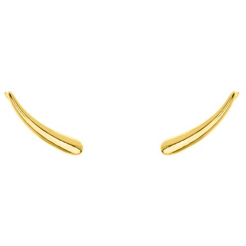 Ασημένια επιχρυσωμένα σκουλαρίκια ear cuff 925