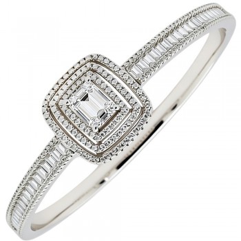 Ασημένιο βραχιόλι χειροπέδα 925 με ζιργκόν