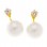 Ασημένια επιχρυσωμένα σκουλαρίκια ear jacket 925 με πέρλες