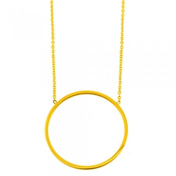 Ατσάλινο κολιέ σε κίτρινο χρώμα