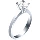Λευκόχρυσο μονόπετρο δαχτυλίδι Κ18 με lab grown diamond