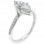 Λευκόχρυσο μονόπετρο marquise Κ14 με lab grown diamonds