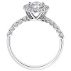 Λευκόχρυσο μονόπετρο marquise Κ14 με lab grown diamonds
