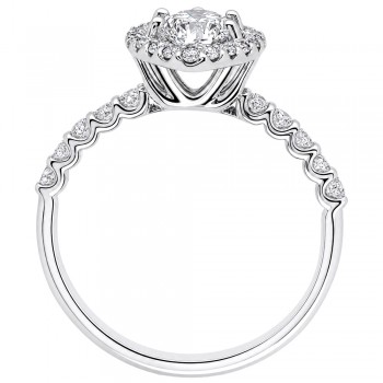 Λευκόχρυσο μονόπετρο marquise Κ14 με lab grown diamonds