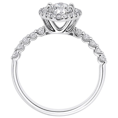 Λευκόχρυσο μονόπετρο marquise Κ14 με lab grown diamonds