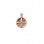 Μασίφ φυλαχτό από ροζ χρυσό Κ14
