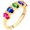 Χρυσό δαχτυλίδι σειρέ multi colour Κ14