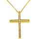 Χρυσός βαπτιστικός σταυρός Κ14 με αλυσίδα