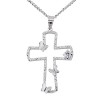 Λευκόχρυσος σταυρός βάπτισης Κ14 με αλυσίδα