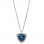 Λευκόχρυσο κολιέ Κ18 με London Blue Topaz και διαμάντια
