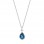 Λευκόχρυσο κολιέ Κ18 με London Blue Topaz και διαμάντι