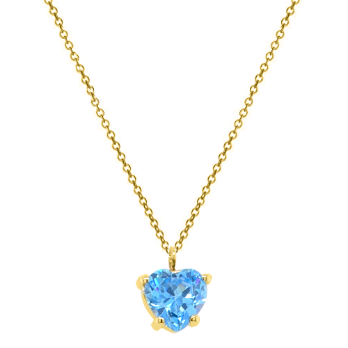 Χρυσό κολιέ καρδιά Κ14 με ζιργκόν