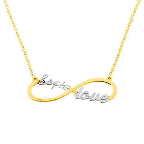  Χρυσό κολιέ Κ14 ''love'' με όνομα