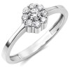 Λευκόχρυσο μονόπετρο δαχτυλίδι Κ14 με ζιργκόν