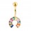 Χρυσό σκουλαρίκι piercing Κ14