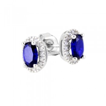 Λευκόχρυσα σκουλαρίκια Κ14 με ζιργκόν