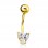 Χρυσό σκουλαρίκι piercing K14