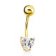 Χρυσό σκουλαρίκι piercing K14