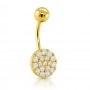 Χρυσό σκουλαρίκι piercing Κ14