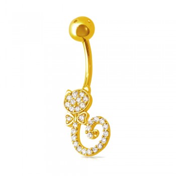 Χρυσό σκουλαρίκι piercing Κ14