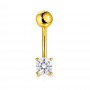 Χρυσό σκουλαρίκι piercing Κ14