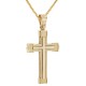 Χρυσός ανδρικός βαπτιστικός σταυρός Κ14 με αλυσίδα