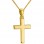 Χρυσός ανδρικός βαπτιστικός σταυρός Κ14 με αλυσίδα