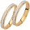 Σετ χρυσές δίχρωμες βέρες Κ14