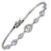 Λευκόχρυσο βραχιόλι Κ14 με ζιργκόν