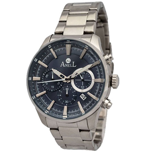 Ανδρικό ρολόι ANELL Stylish Blue Black Chronograph