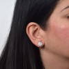 Ασημένια σκουλαρίκια ροζέτες 925 με ζιργκόν