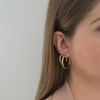 Χρυσά σκουλαρίκια κρίκοι Κ14