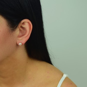 Χρυσά σκουλαρίκια Κ14 με μαργαριτάρια