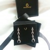 Λευκόχρυσα σκουλαρίκια Κ14 με ζιργκόν