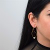 Χρυσά κρεμαστά σκουλαρίκια Κ14 με μαργαριτάρια
